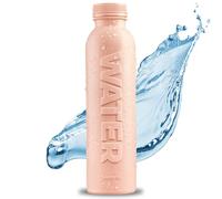 Bottle Up Reusable Water Bottle Filled with English Still Spring Water 500ml, Champagne Pink, Plant-based Bottle, BPA Free, Eco Friendly Bottle of Water