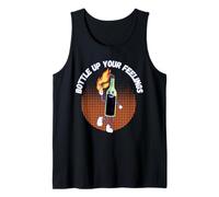 Bottle Up Your Feelings Molotov Flame Power Fist Retro Smile Tank Top