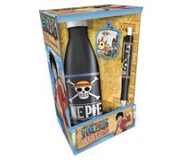 One Piece Straw Hat Crew Skull Emblems Gift Set, Official Licensed Bottle, Magnet and Pen Set, Anime Merchandise