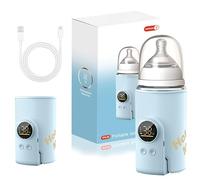 Bottle Warmer Baby On the Go Blue Portable Bottle Warmer Baby with LCD Display USB Charging Baby Bottle Warmer