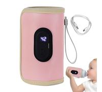 Bottle Warmer | Bottle Warmer, USB Breast Warmer with LCD Display, Adjustable 35-55°C, Memory Function, Thermal Cover 20 x 10 cm for Breast Milk, Home, Travel, Family Use