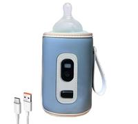 Bottle Warmer Cover, Newest Fast Heating Milk Warmer, Temperature Adjustment Portable Bottle Warmer Insulation Cover Baby Milk Heat Keeper Cover for Car Travel