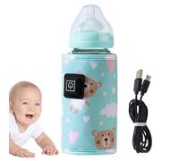 Bottle Warmer for Breastmilk,3 Temp Adjustable USB Milk Warmer | Fast Heating Travel Accessories, Lightweight Protective Sleeve for Outdoor