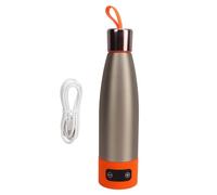Bottle Warmer Milk Warmer Insulated Water Bottle Thermostatic Stainless Steel Smart Touch Digital Display Large Capacity 350ml Portable for Outdoor Travel Baby Feeding Orange