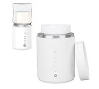 Bottle Warmer, Portable Bottle Warmer with 2 Adapters, Rechargeable Baby Bottle Warmer with 4 Temperature Control, Fast Heating Travel Bottle Warmer for Breastmilk and Babys Brew
