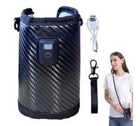 Bottle Warmer Sleeve - 3.15x5.12 in Milk Heating Cover Portable Electric Thermal Wrap Insulated Feeding Accessory | Travel Temperature Control Companion with Power Bank Car Parenting Scenario