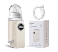 Bottle Warmer, Smart Milk Warmer with 37℃-55℃ Accurate Temperature Control, Fast Heating Portable Baby Bottle and Pouch Warmer with Night Light and LED Display for Travel, Bottles φ50-80mm