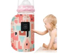 Bottle Warmer - USB Portable Bottle Warmer - Bottle Warmer Sleeve with 3 Speed Settings - Cordless Temperature Bottle Warmer - Intelligent Rapid Heating Milk Heat Keeper for Baby Bottles, multicolor