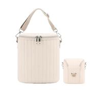 Bottle Warmerbag - Bear Pattern Strollerbag, Portable Milk Storagebag | Thermal Feeding Travel Bag, Insulated Nutrition Transport Bag for Care Travel Foodpack, kahki, se beskrivning