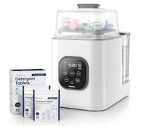 Bottle Washer Sterilizer and Dryer, All-in-One Bottle Cleaner Machine with Steam Cleaning & Hot Air Drying, Large Capacity Automatic Baby Bottle Washing Machine for Bottles and Pump Parts
