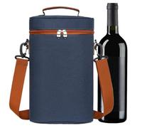 Bottle Wine Carrier Tote - Wine Insulated Tote Bag 2 Bottle Cooler Bag,Leakproof Carrying Case with Handle Portable Wine Carrier for Travel & BYOB