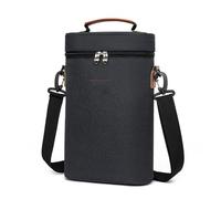 Bottle Wine Carrier Tote - Wine Insulated Tote Bag 2 Bottle Cooler Bag - Portable Leakproof Carrying Case Wine Carrier with Handle for Travel & Christmas