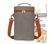 Bottle Wine Tote Bag | Wine Insulated Tote Bag 2 Bottle Cooler - Portable Leakproof Carrying Case with Handle Leakproof Carrier for Men & Women