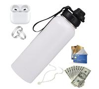 Bottle with Secret Compartment, Diversion Safe Water Bottle with Hidden Compartment, Stainless Steel Secret Storage Water Bottle for Valuables, Leak Proof Insulated Bottle for Money Keys Jewelry