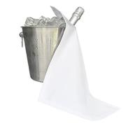 BOTTLECLOTHS - Catering Collection, Bottle Cloth for Ice Buckets, Polycotton, 42 cm, Corner Hole, Stitched Circle (White, Pack of 1)