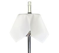 BOTTLECLOTHS - Catering Collection, Bottle Cloth for Ice Buckets, Polycotton, 54 cm, Center Hole, Stitched Circle (White, Pack of 1)
