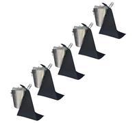 BOTTLECLOTHS - Catering Collection, Bottle Cloths for Ice Buckets, Polycotton, 42 cm, Corner Hole, Stitched Circle (Black, Pack of 5)