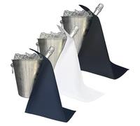 BOTTLECLOTHS - Catering Collection, Bottle Cloths for Ice Buckets, Polycotton, 42 cm, Corner Hole, Stitched Circle (Colour Combo, Pack of 3)