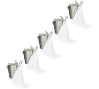 BOTTLECLOTHS - Catering Collection, Bottle Cloths for Ice Buckets, Polycotton, 42 cm, Corner Hole, Stitched Circle (White, Pack of 5)