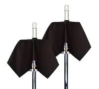 BOTTLECLOTHS - Catering Collection, Bottle Cloths for Ice Buckets, Polycotton, 54 cm, Center Hole, Stitched Circle (Black, Pack of 2)