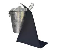 BOTTLECLOTHS - Original Collection, Bottle Cloth for Ice Buckets, Cotton, 42 cm, Corner Hole, Stitched Circle (Black, Pack of 1)