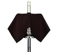 BOTTLECLOTHS - Original Collection, Bottle Cloth for Ice Buckets, Cotton, 54 cm, Center Hole, Stitched Circle (Black, Pack of 1)