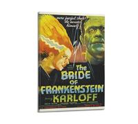 Bottlek The Bride Of Frankenstein Canvas Wall Art Decor Living Room Modern Family Bedroom 12x18inch(30x45cm) Frame-style