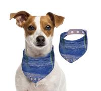 Bottlenose Dolphin At Sunrise,Dog Bandanas Cotton Pet Scarf Adjustable Bibs for Pet,L