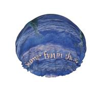 Bottlenose Dolphin At Sunrise Double Layer Elastic Waterproof Shower Cap Reusable Bath Cap