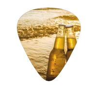 Bottles Beer Beach Sunset Time Premium Bass Electric Guitar Picks,Guitar Plectrum For Unparalleled Musical Experience