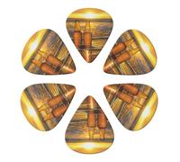 Bottles Beer Beach Sunset Time Printed Guitar Picks -6 Pcs Guitar Picks Plectrum,Guitar Accessories,Electric Guitar Pick, Bass & Ukulele 0.46mm
