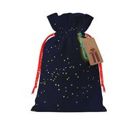 Bottles in the night sky print Drawstring Gift Bag for Wedding Party Birthday Unique Present Bag Reusable Canvas Bag,1 Piece S
