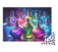 Bottles Jigsaw Puzzle Galaxy Potions 1000 Pieces Recycled Paper Adults Jigsaws Impossible Difficult Challenge Brain Thinking Family Game Gift 52x38cm/1000pcs