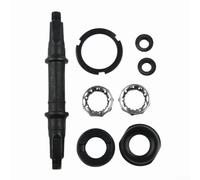 Bottom Bracket Axle Kit for Bicycles Square Hole with Complete Set of Cups and Bearings
