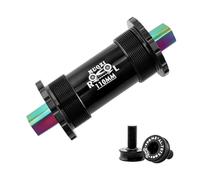 Bottom Bracket Bearing Bicycle Bottom Bracket 68 * 103 107 110 113 119 122mm Square Titanium Axle Road Mountain Bike Central Axis(110mm Black)
