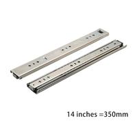 Bottom Drawer Track Three-Section Buffer and Damping Bottom Drawer Suitable for Home which is wear-Resistant Corrosion-Resistant and Non-deforming (350mm)