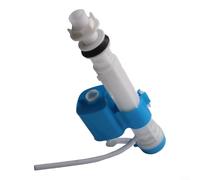 Bottom Entry Toilet Cistern Inlet Valve with Flush Control and Fill Float Assembly for High Pressure Drainage