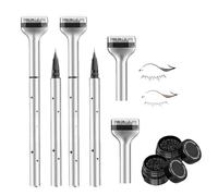 Bottom Eyelash Stamp Kit, Lower Lash Stamp, Bottom Lash Stamp, Lower Eyelash Stamp Waterproof, 2 in 1 Lower Eyelash Stamp, Lower Lash Stamp with Ink Reusable (Black+Brown)