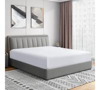 Bottom Fitted Sheets Stretches Up to 25cm Deep Mattress Pocket 100% Pure Egyptian Cotton 200 Thread Count Fitted Bedsheet Soft & Comfortable Hotel Quality Bottom Sheets (White, Single)