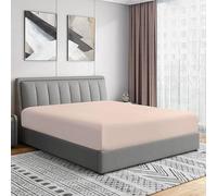 Bottom Fitted Sheets Stretches Up to 25cm Deep Mattress Pocket 100% Pure Egyptian Cotton 200 Thread Count Fitted Bedsheet Soft & Comfortable Hotel Quality Bottom Sheets (Mocha, Single)