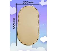 Bottom for Crochet Crib in Poplar Wood of 6 mm drilled for DIY Crochet Activity with Tape, Thai, etc. Wood Bottom 35 x 65 cm