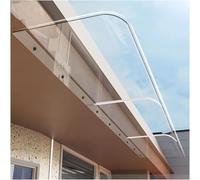Bottom installation,50*80cm,Window Awning Door Canopy,Porch Awning Shelter,UV Resistant Roofing Canopies,Curved Window Rain Shelter Cover,Transparent Polycarbonate Cover,Rain Canopy for Outdoor