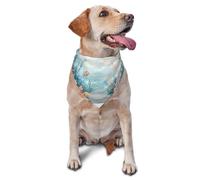 Bottom Marine Organism Printed Graphic Pet Triangle Scarf For Dogs & Cats, Adjustable Cute Pet Bandana For & Photo Shoots