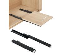 Bottom Mount Pull-Out Shelf Slides with Soft Close Full Extension Hidden Undermount Slide Out Hardware for Narrow Pantry, Under Sink, Coffee Station, Small Space Storage Frameless Cabinet