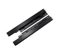 Bottom Mounted Drawer Runners,Soft Close Stainless Steel Drawer Runners 200mm Full Extension Ball Bearing Draw Runners Kitchen Cabinet Replacement Hidden Draw Runners 1 Pair (Black 14inch(350mm))