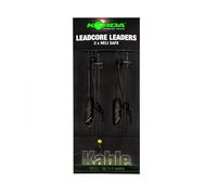 Bottom of the line Korda Leadcore leader Heli Safe (x2) Noir 1 m