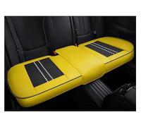 Bottom Seat Covers Universal Ice Silk Car Seat Cover 3D Cushion Interior Decoration Protector Accessories For Fiat For Panda(Back Row Yellow)