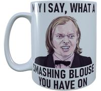 Bottom TV Show Mug Smashing Blouse Rik Mayall Hand Drawn Artwork Retro 90s British Comedy Sitcom