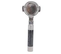 Bottomless Coffee Portafilter Stainless Steel Double Ear Black Ink, Ergonomic Handle - Durable Construction, Hollow Design for Coffee Flow Observation, Easy to Use for Baristas (Obsidian Black)