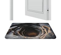 Bottomless Hole 3D Optical Illusion Rug, 3D Optical Illusion Hole in The Floor Rug, Non-Slip Visual Illusions Doormat for Bedroom, Living Room, Porch, Patio Porch Entryway